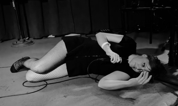 Violent Vickie laying on stage in Tampa